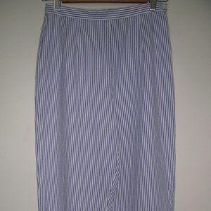Talbots Seersucker Pants Striped High Waist